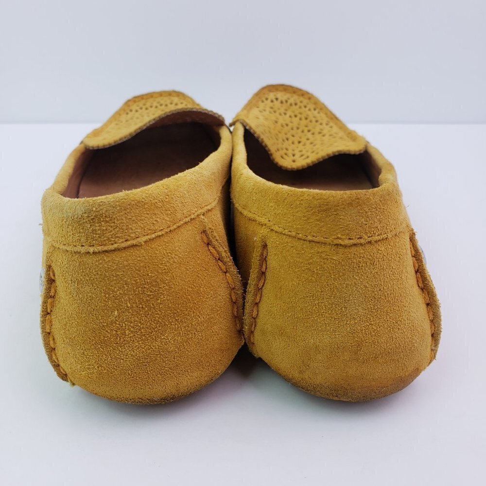Ugg Australia Clair Womens Sz 7 Yellow Suede Slip On Driving Moc Toe Loafer Shoe - Picture 6 of 11